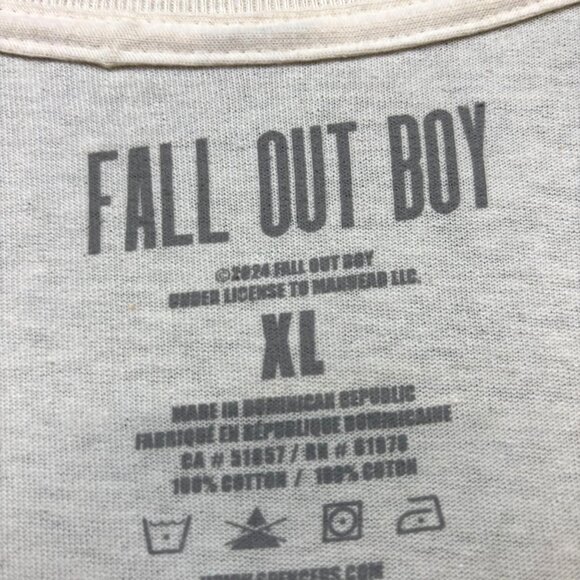 Fall Out Boy Burning Skeleton Punk Rock Band Tee XL - Picture 4 of 4